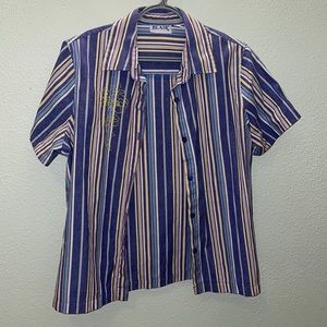 Vintage Striped Button Up